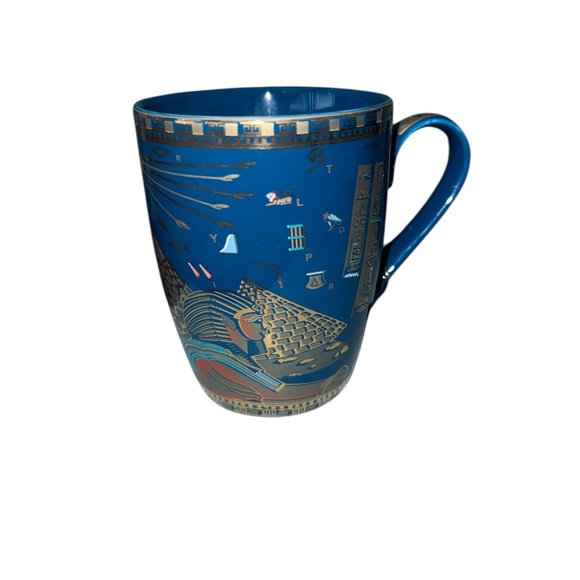 Ceramic Coffee Mug Porcelain Ancient Egyptian Style - Picture 3 of 10